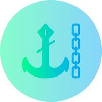 Anchor chain Gradient Circle Icon vector