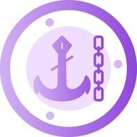 Anchor chain Glyph Gradient Icon vector