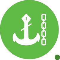 Anchor chain Glyph Shadow Icon vector