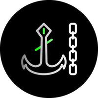 Anchor chain Dual Gradient Circle Icon vector