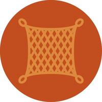 Fishing net Line Multi color Icon vector