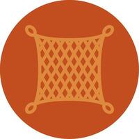 Fishing net Line Multi color Icon vector