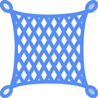 Fishing net Line Filled Blue Icon vector