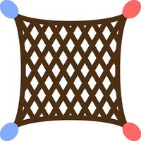 Fishing net Color Filled Icon vector