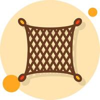 Fishing net Filled Shadow Circle Icon vector