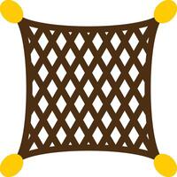 Fishing net Yellow Lieanr Circle Icon vector