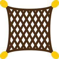 Fishing net Yellow Lieanr Circle Icon vector