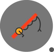 Fishing rod Flat Shadow Icon vector