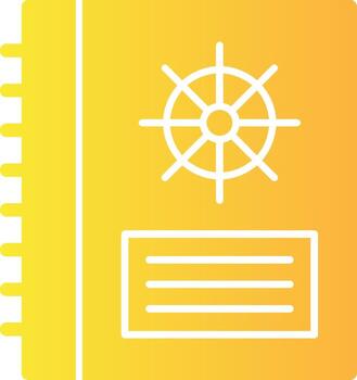 Captain-s logbook Solid Multi Gradient Icon vector