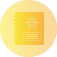 Captain-s logbook Gradient Circle Icon vector