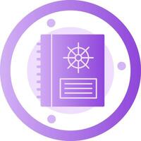 Captain logbook Glyph Gradient Icon vector