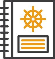 Captain's logbook Line Two Color Icon vector