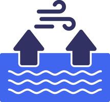 Tide Solid Two Color Icon vector