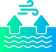 Tide Solid Multi Gradient Icon vector