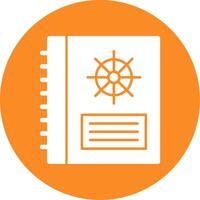 Captain-s logbook Glyph Circle Icon vector