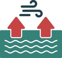 Tide Line Two Color Icon vector