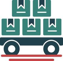 Logistics Glyph Two Color Icon vector