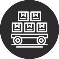 Logistics Inverted Icon vector