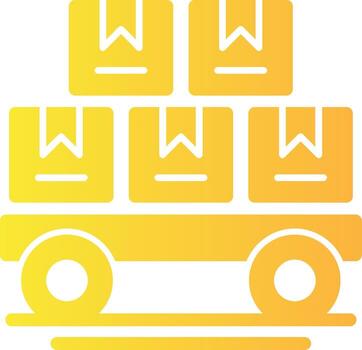 logística sólido multi degradado icono vector