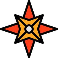 Nautical star Line Filled Icon vector