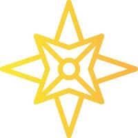 Nautical star Linear Gradient Icon vector