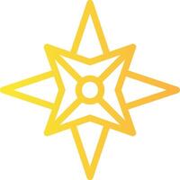 Nautical star Linear Gradient Icon vector