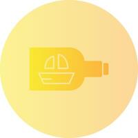 Ship in a bottle Gradient Circle Icon vector