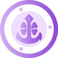 Sailor tattoo Glyph Gradient Icon vector