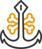 Sailor's tattoo Line Two Color Icon vector