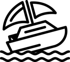 Shipwreck Line Icon vector