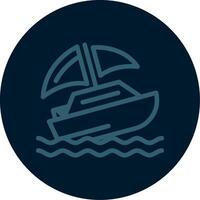 Shipwreck Line Multi color Icon vector