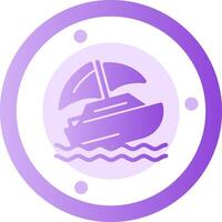 Shipwreck Glyph Gradient Icon vector