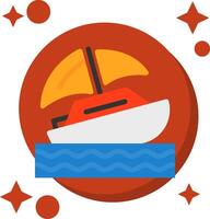 Shipwreck Tailed Color Icon vector