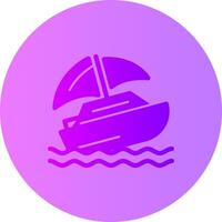 Shipwreck Gradient Circle Icon vector