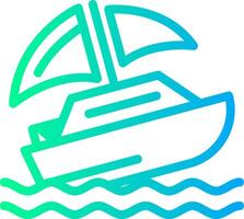 Shipwreck Linear Gradient Icon vector