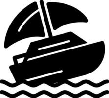 Shipwreck Glyph Icon vector