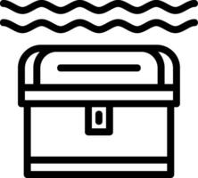 Underwater treasure Line Icon vector