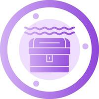 Underwater treasure Glyph Gradient Icon vector