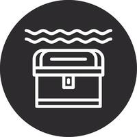 Underwater treasure Inverted Icon vector