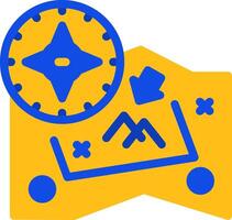 Nautical navigation Flat Two Color Icon vector