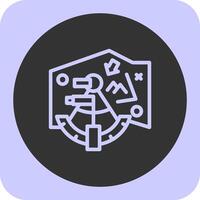 Navigation tools Linear Round Icon vector