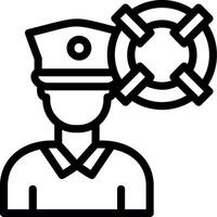 Coast guard Line Icon vector