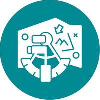 Navigation tools Glyph Circle Icon vector
