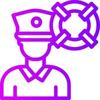 Coast guard Linear Gradient Icon vector