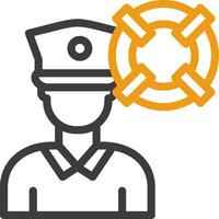 Coast guard Glyph Two Color Icon vector