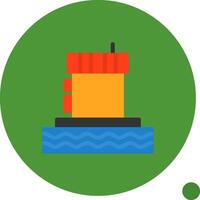 Navigation beacon Flat Shadow Icon vector