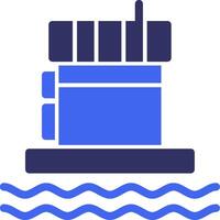 Navigation beacon Solid Two Color Icon vector