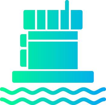 navegación Faro sólido multi degradado icono vector