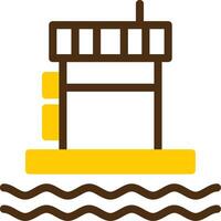 Navigation beacon Yellow Lieanr Circle Icon vector