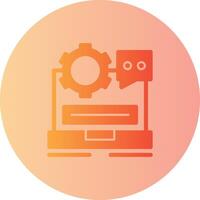 Helpdesk Gradient Circle Icon vector